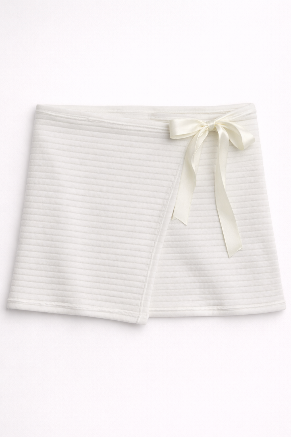 WRAP RIBBED MINI SKIRT