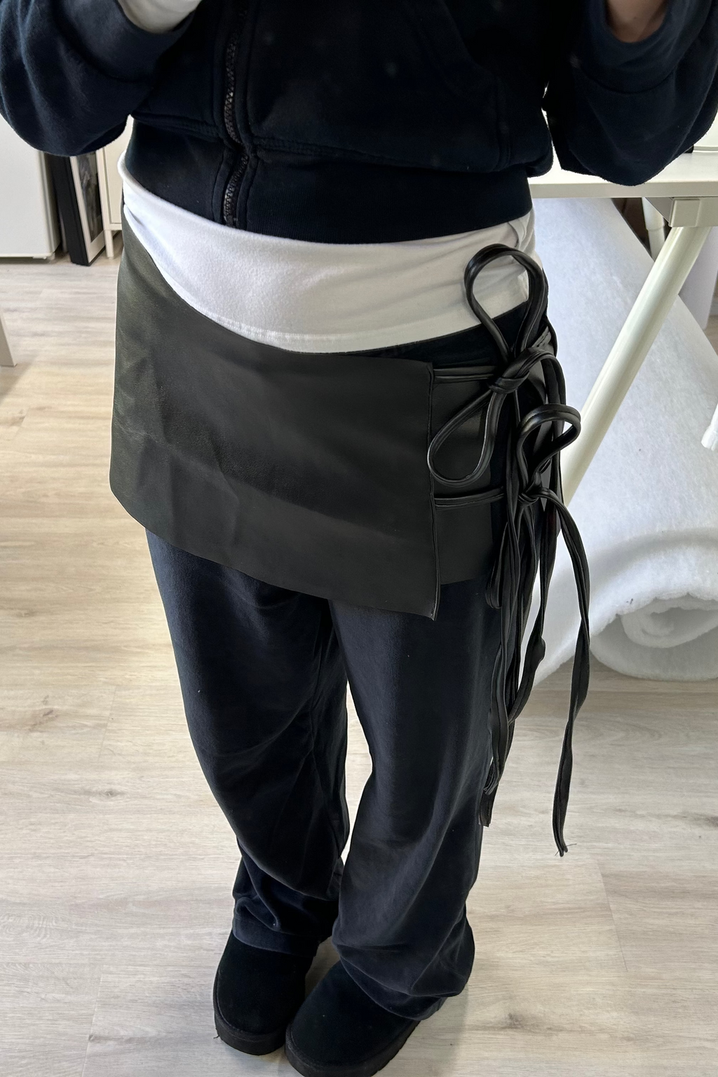 NIRA LEATHER MINI SKIRT
