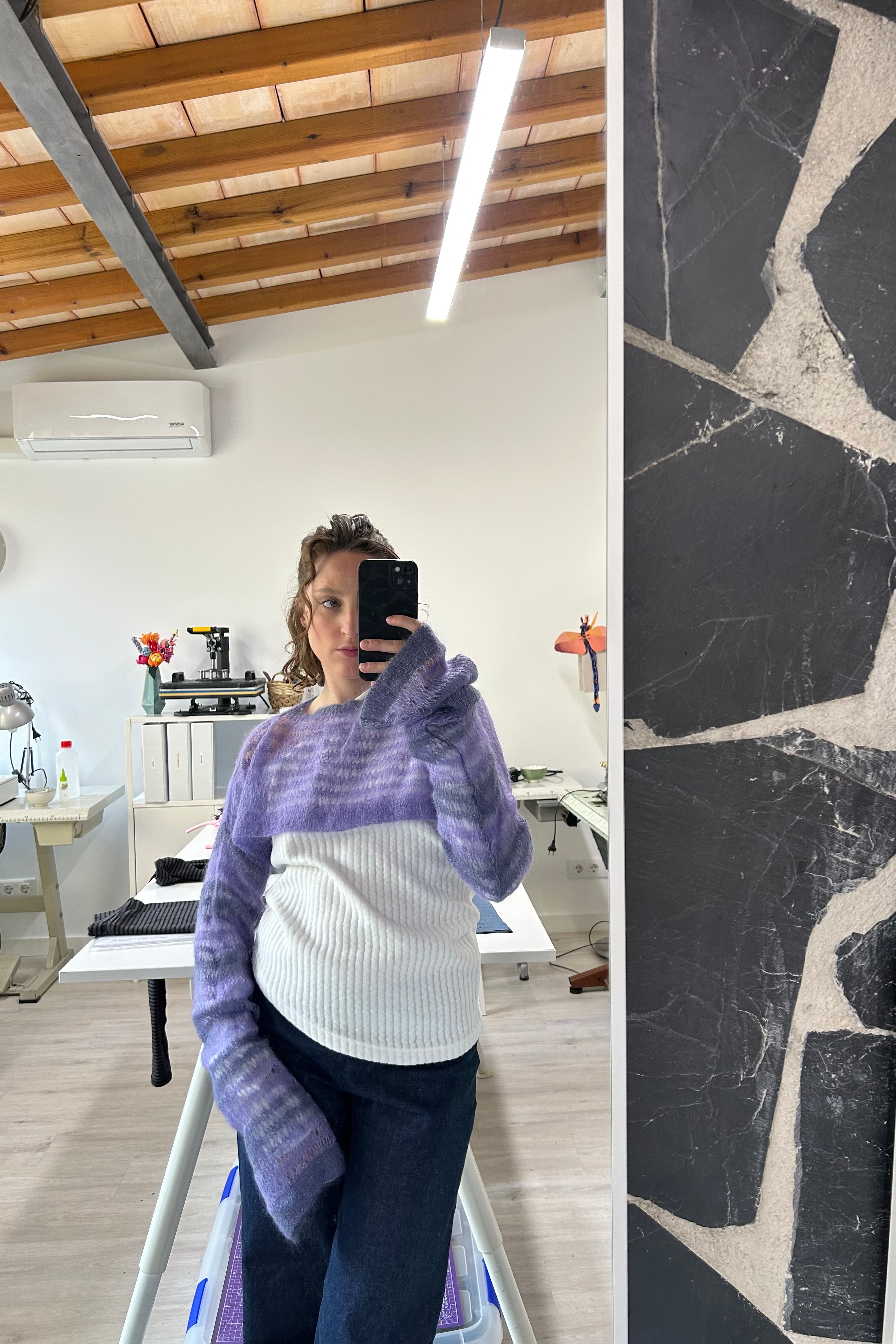 HANDMADE KNITTED CROPPED SWEATER