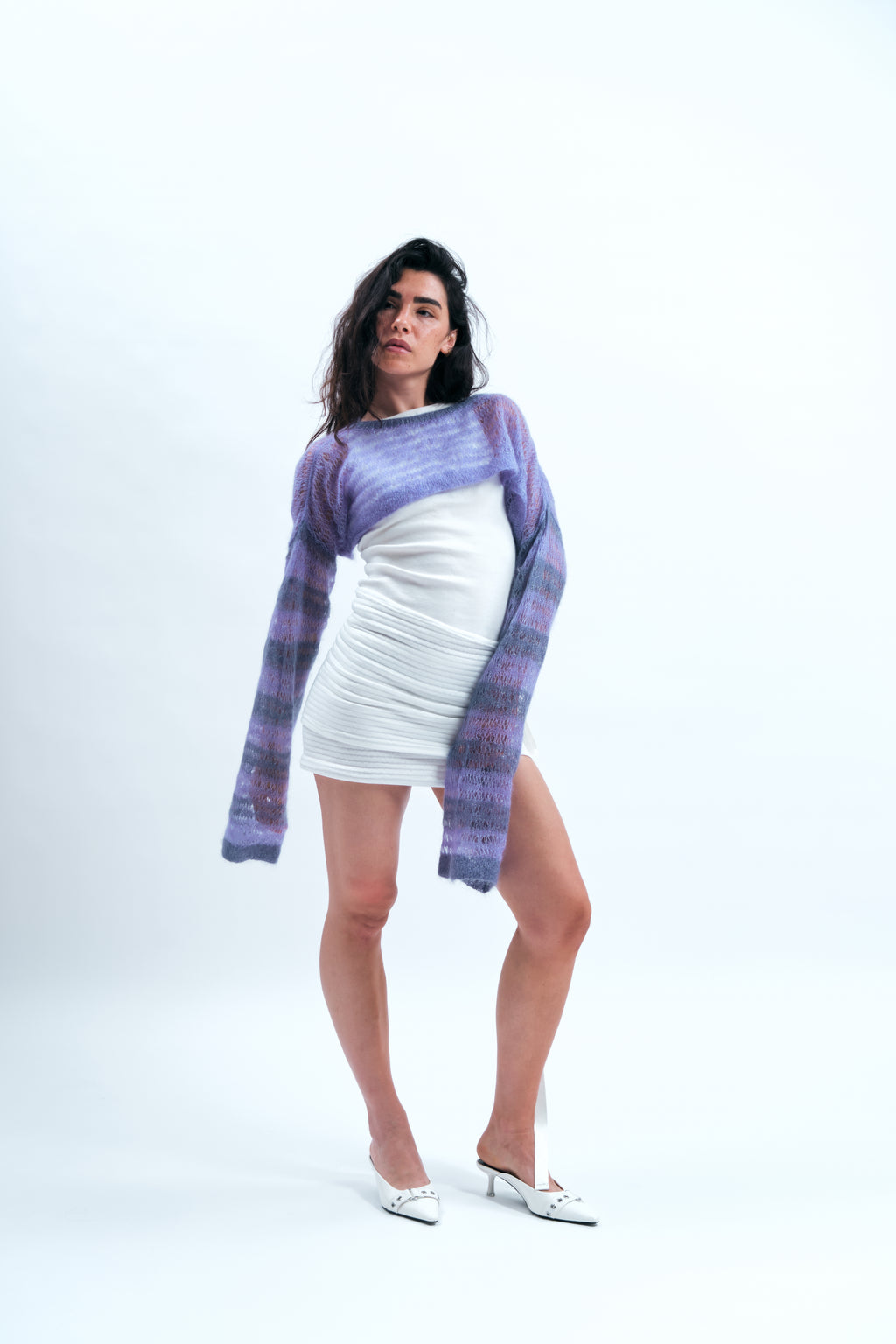 HANDMADE KNITTED CROPPED SWEATER