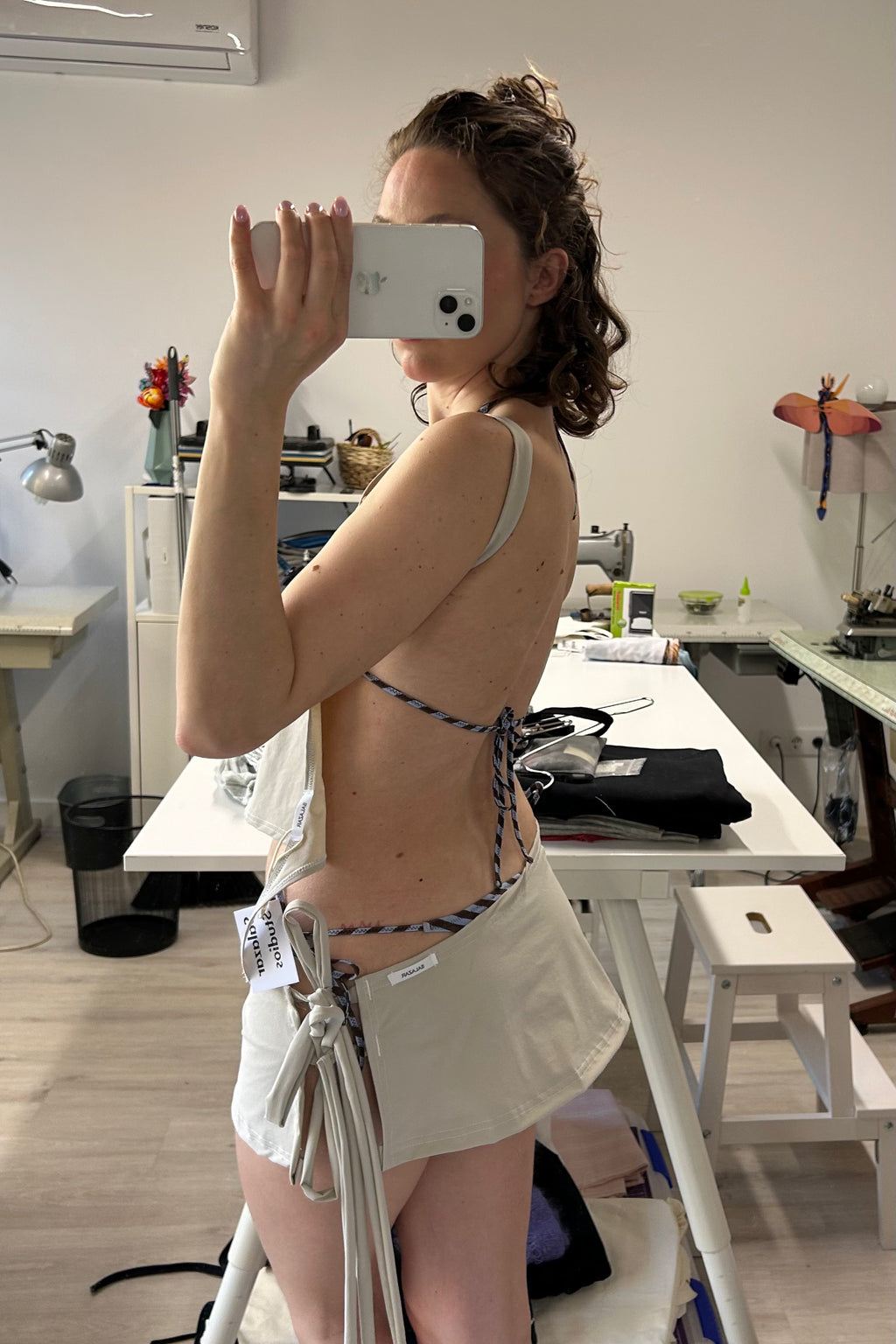 Model wearing Arena Two-Piece Set by Salazar Studios