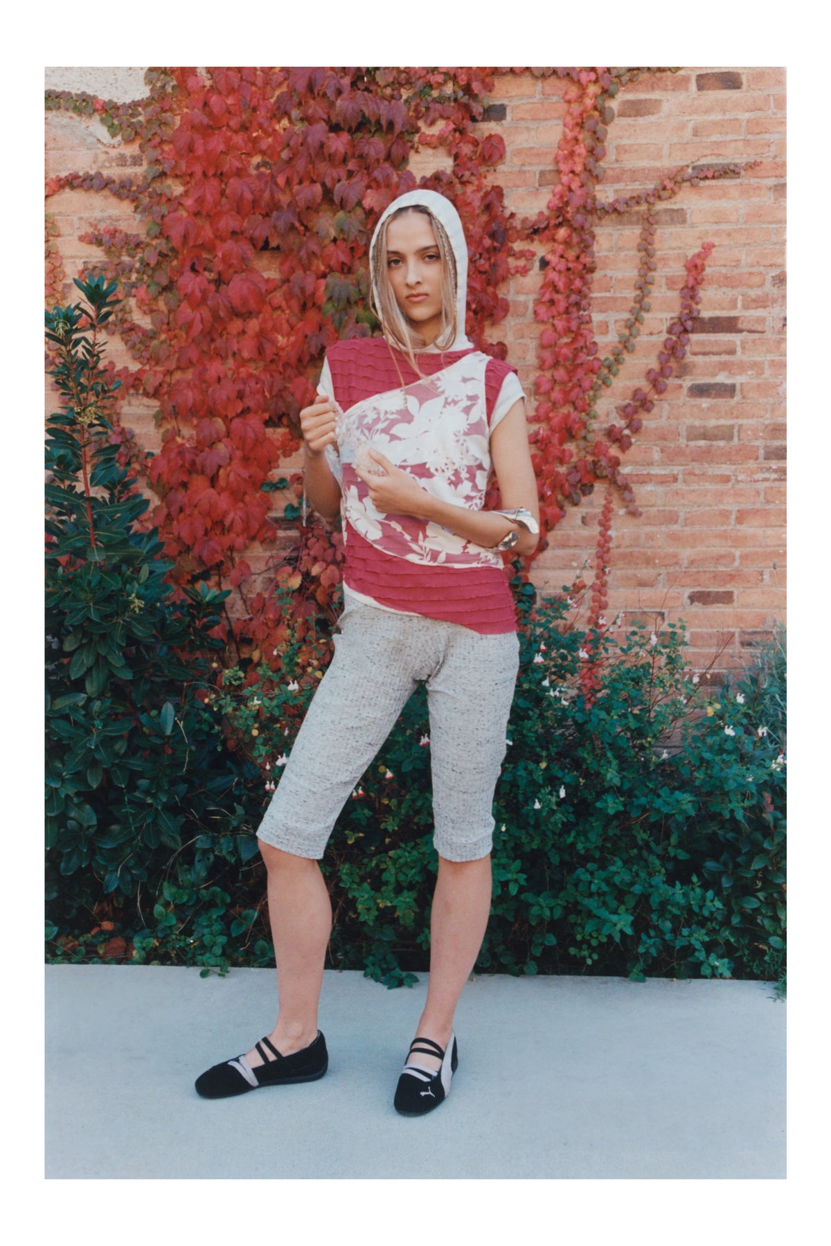 Model wearing the Asymmetric Wave Top