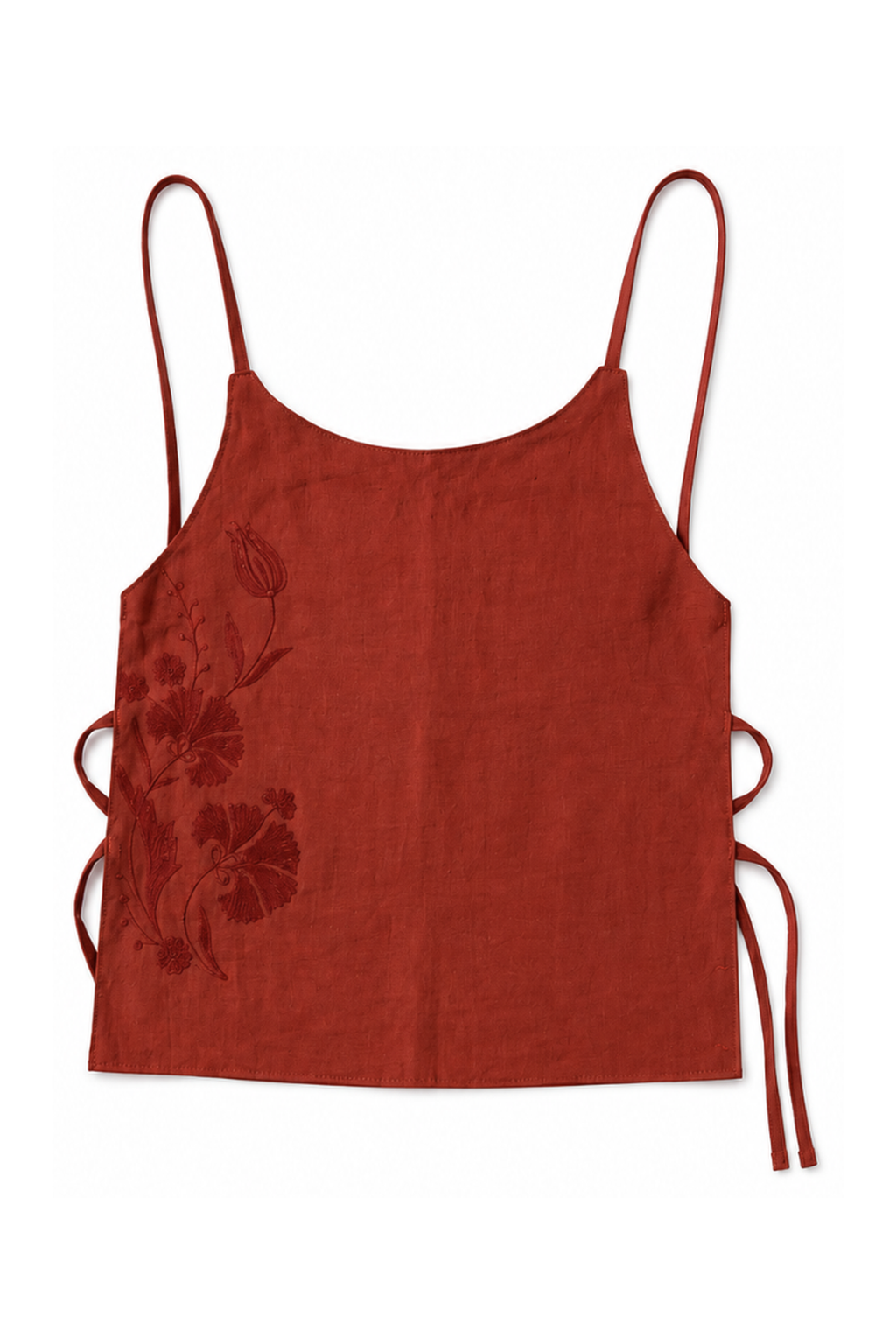 Clara Embroidered Linen Top by Salazar Studios