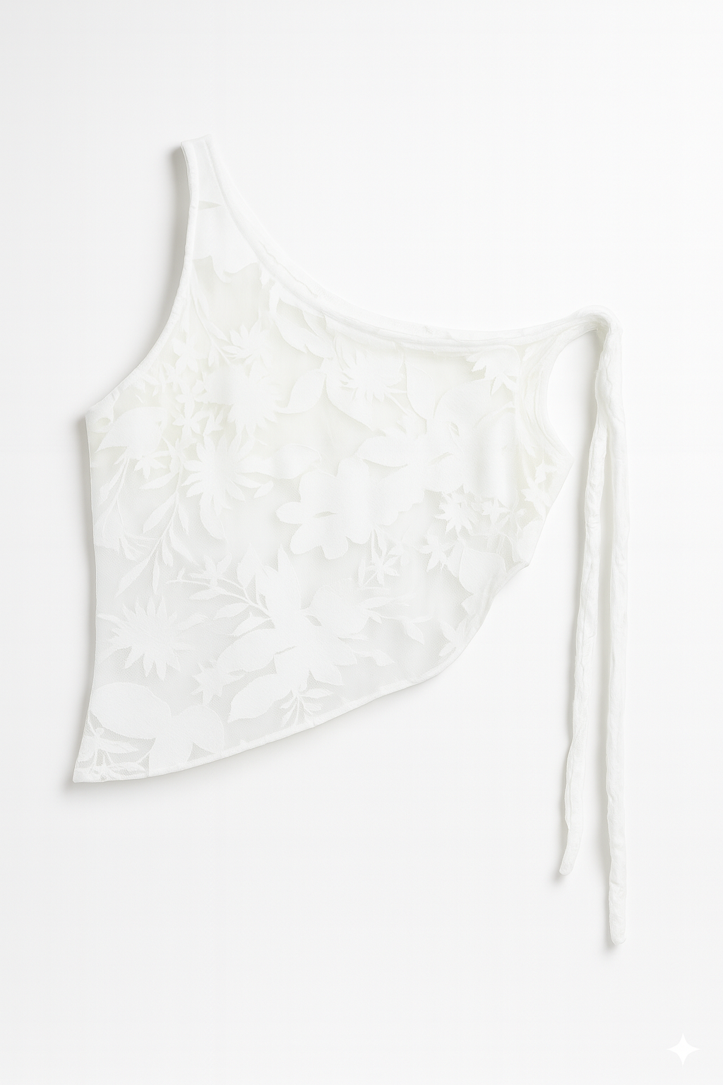 Floral Mesh Top front view