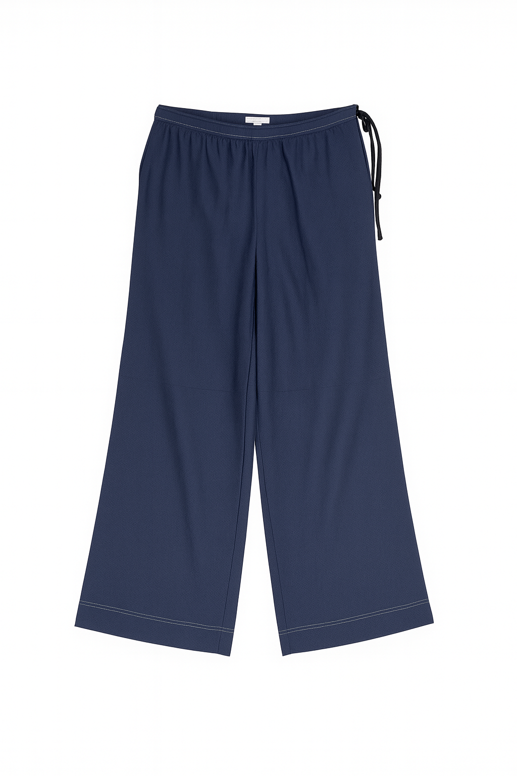 Fluid Denim Wide-Leg Trousers front view