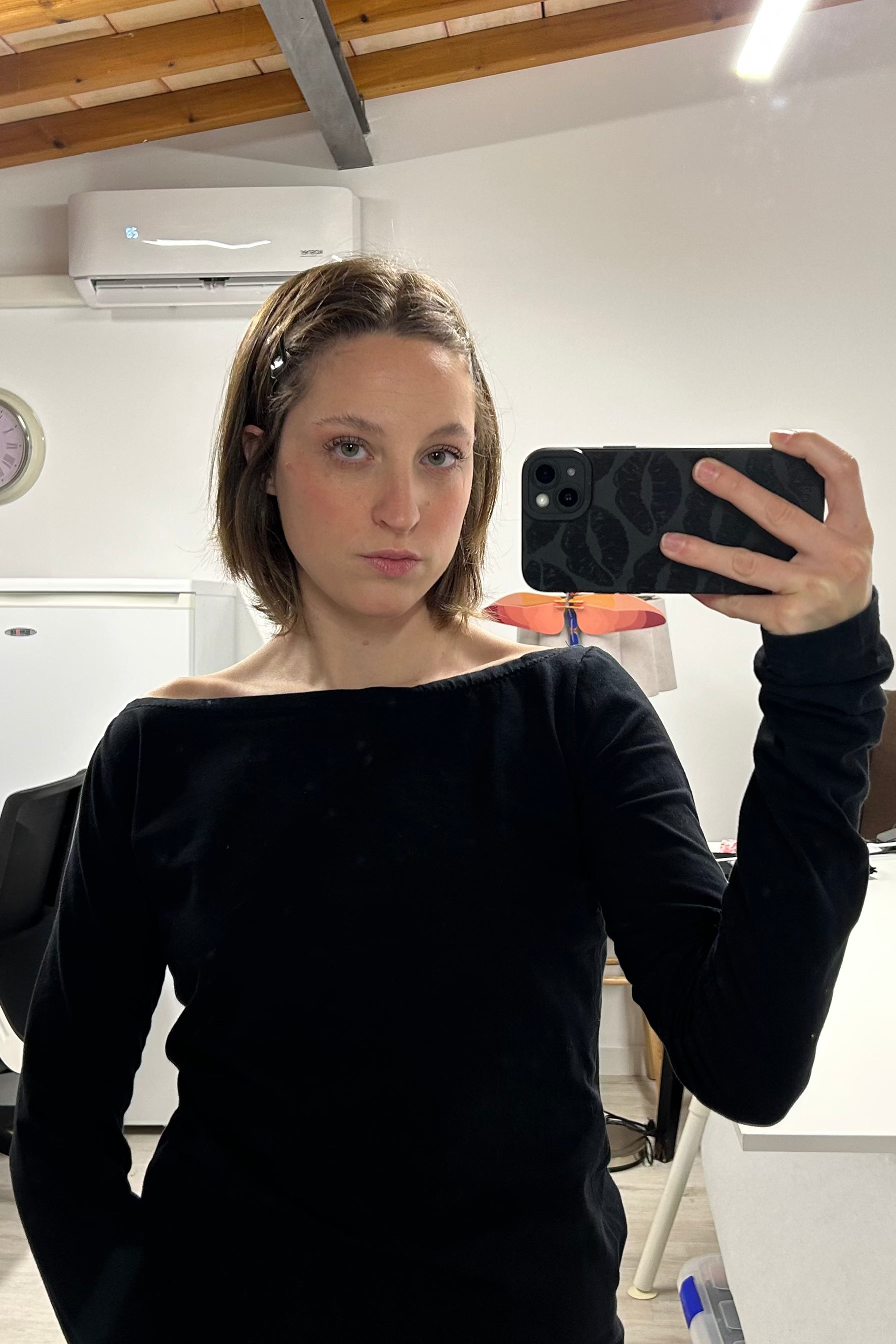 Julia Boat Neck Top by Salazar Studios