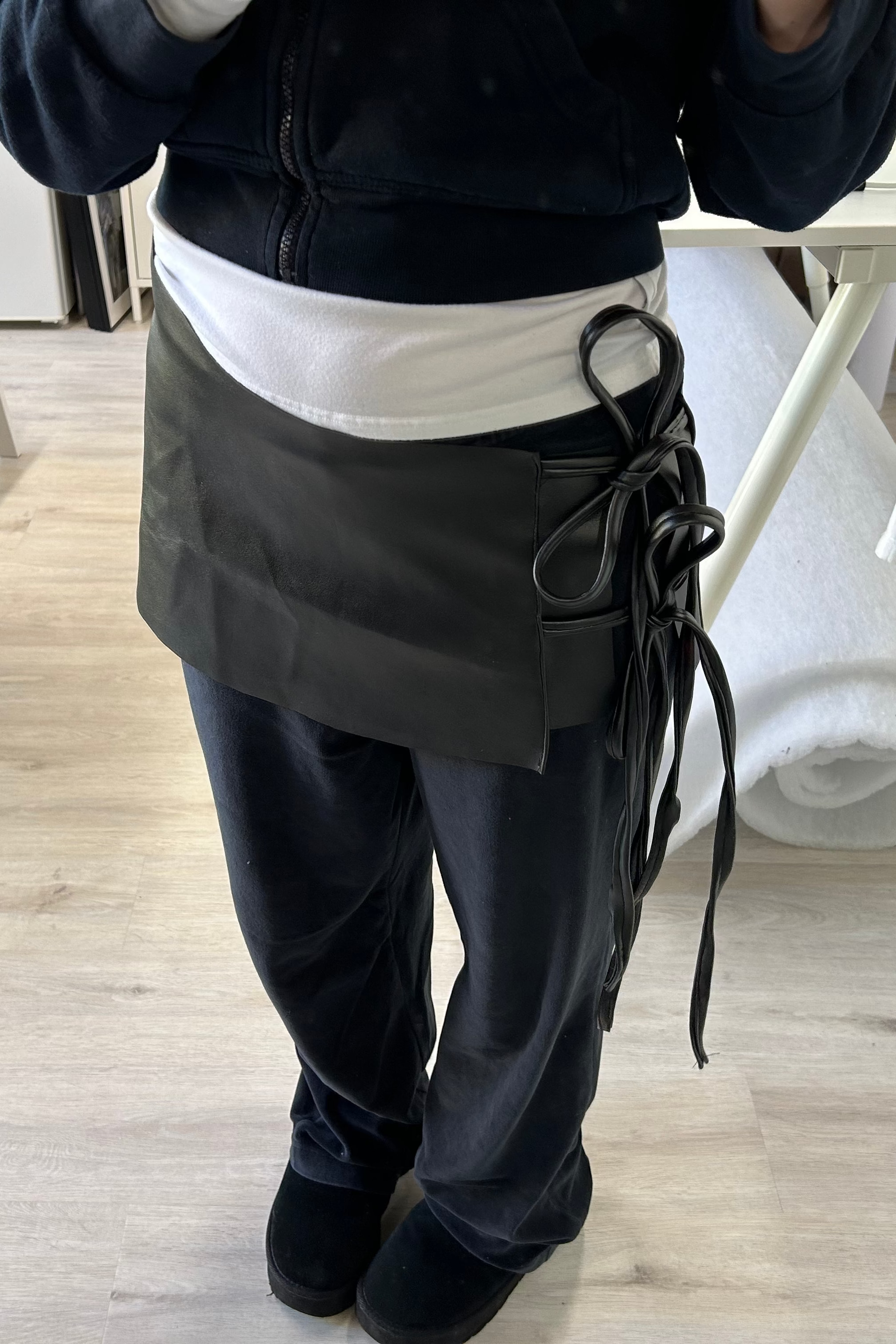 Nira Leather Mini Skirt by Salazar Studios
